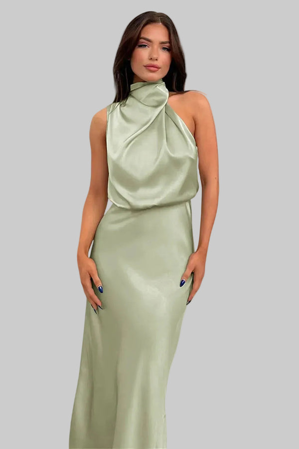 Ava™ | Glamour Satinová Halter Šaty