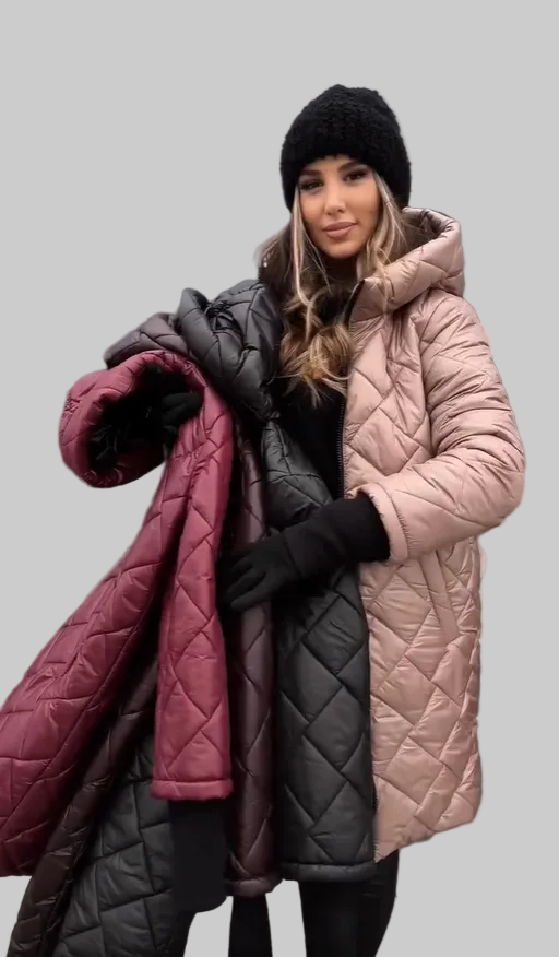 Maison™ | Prošívaná péřová bunda s kapucí