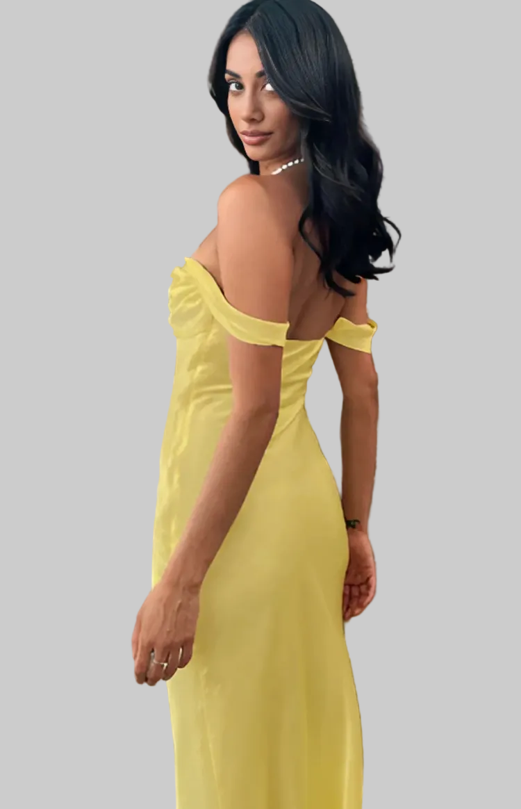 Rosalia | Saténové Off-Shoulder Šaty