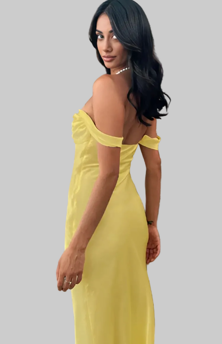 Rosalia | Saténové Off-Shoulder Šaty