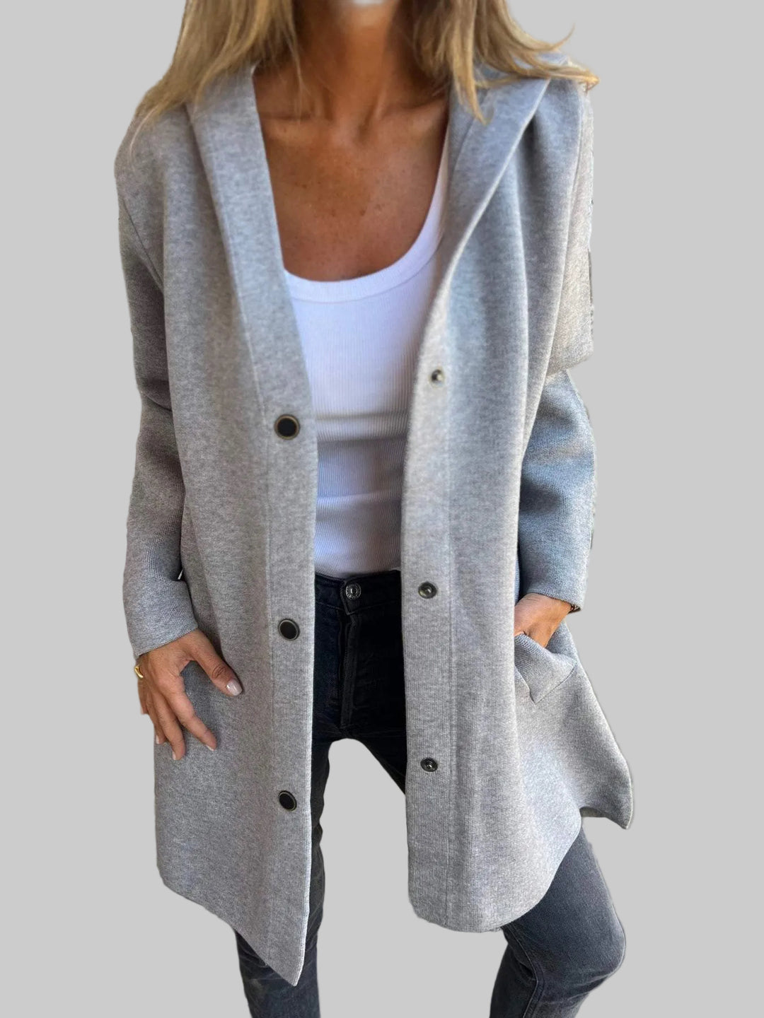 Casual Single Breasted Hooded Jacket