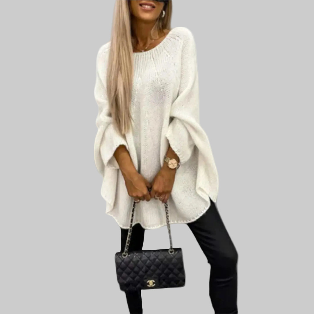 Isabelle - Stylový dámský svetr s kulatým výstřihem