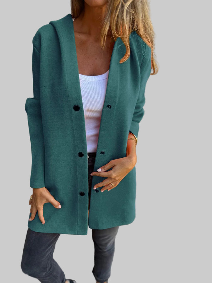 Casual Single Breasted Hooded Jacket