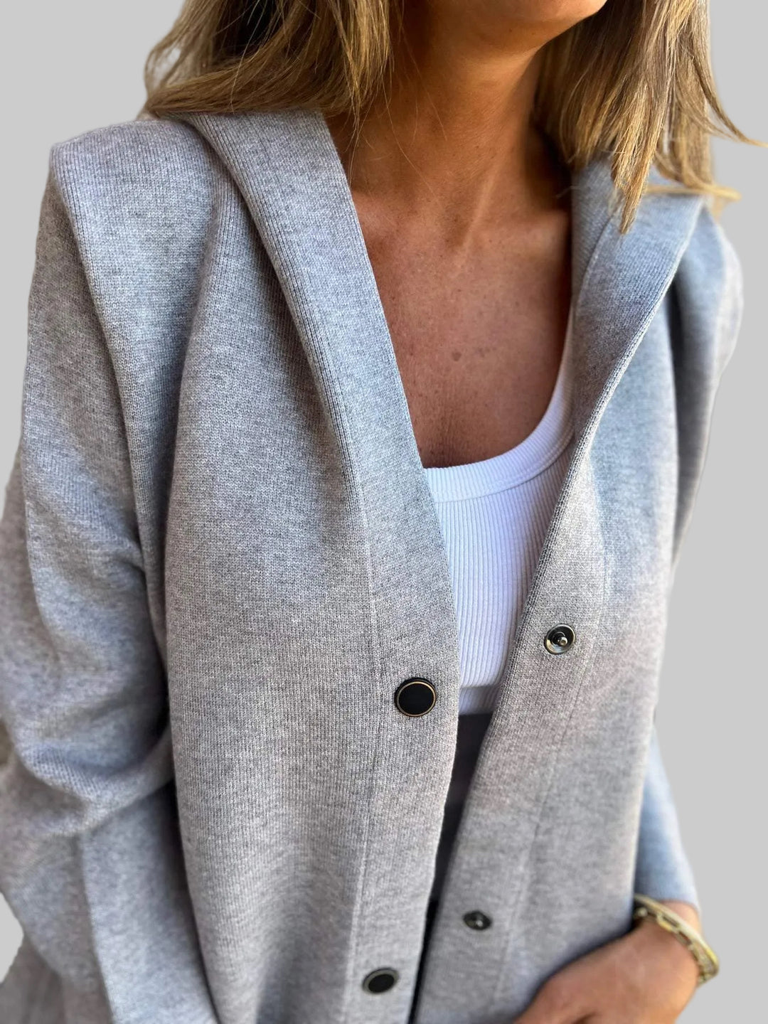 Casual Single Breasted Hooded Jacket