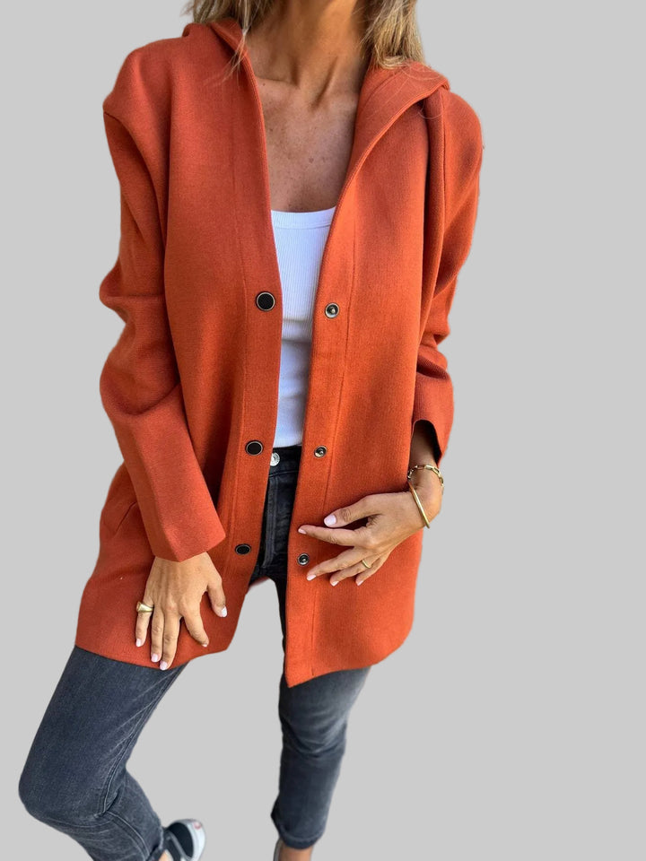 Casual Single Breasted Hooded Jacket