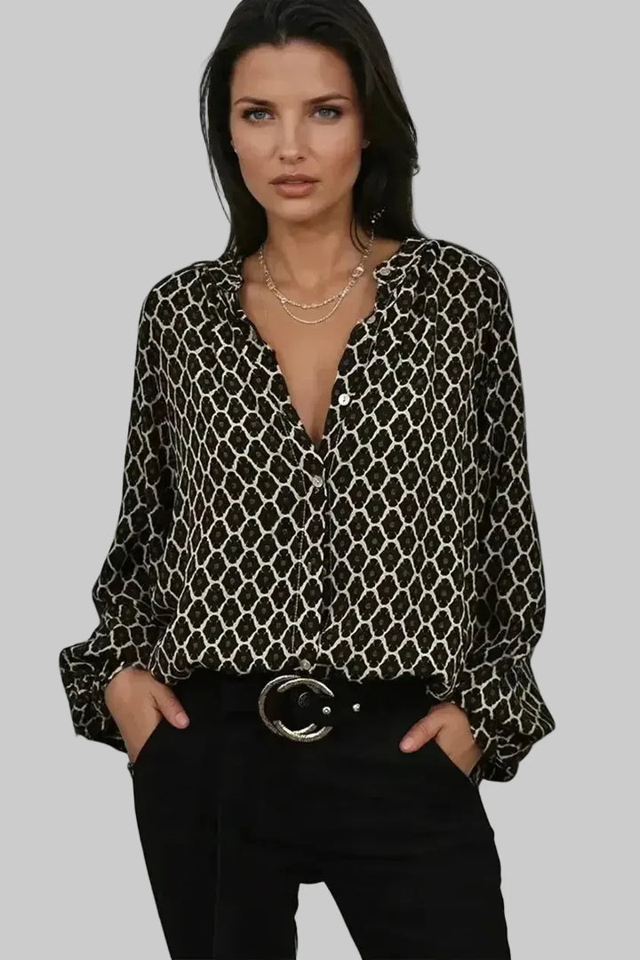 Beatriz - Stylová košile s V-výstřihem