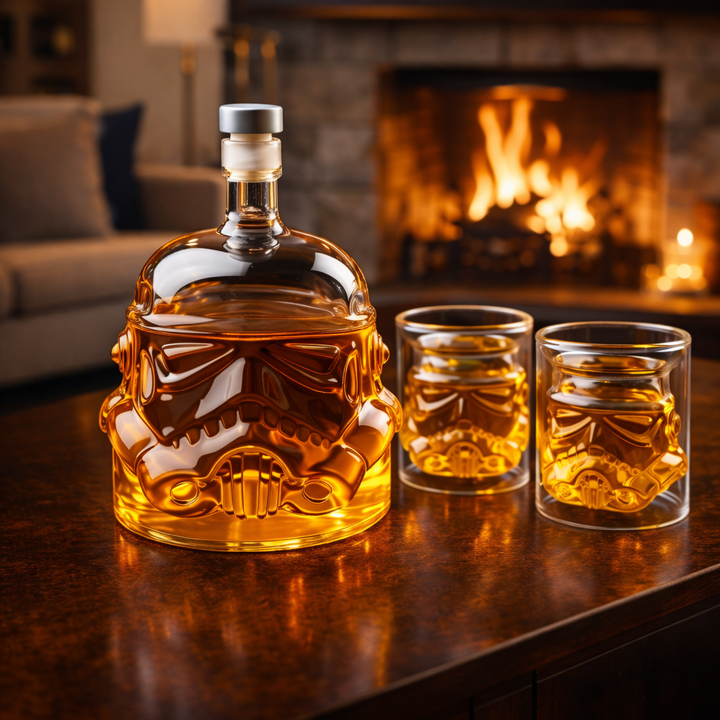Whisky Fles - Sada Fles a Sklenic