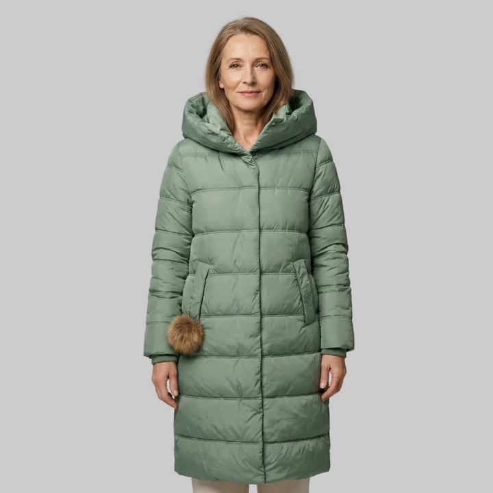 Karolína | Elegantní zimní dlouhá bunda s kapucí