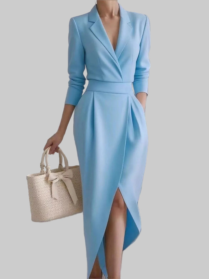 Emily | Elegantní Midi Šaty s Ovinutím