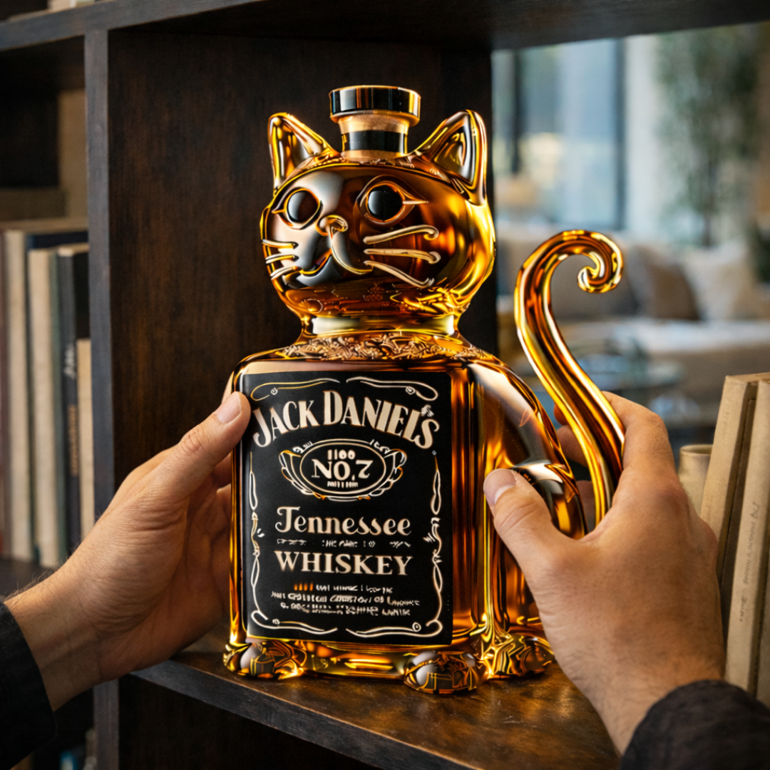Whisky láhev - Kočka Edice