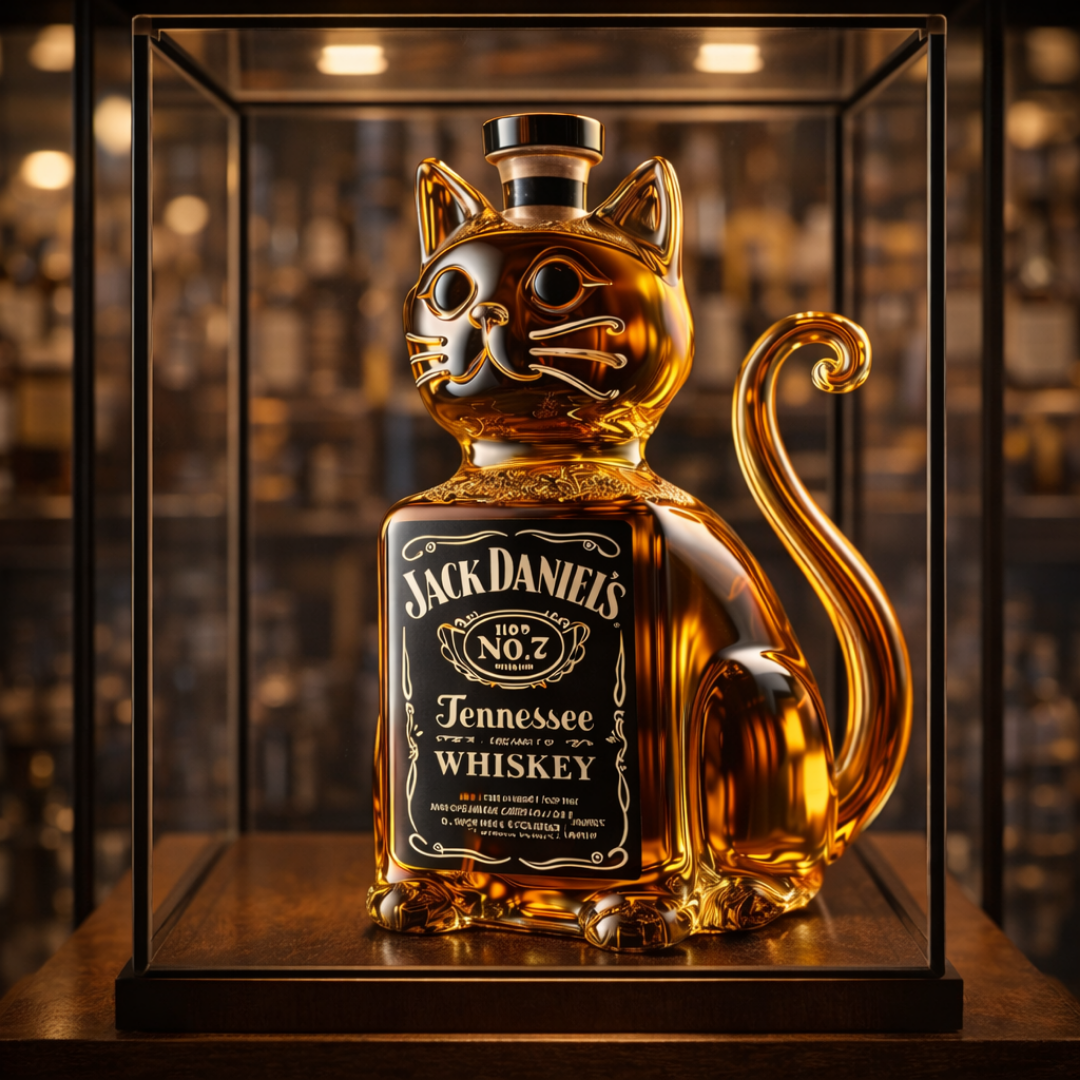 Whisky láhev - Kočka Edice
