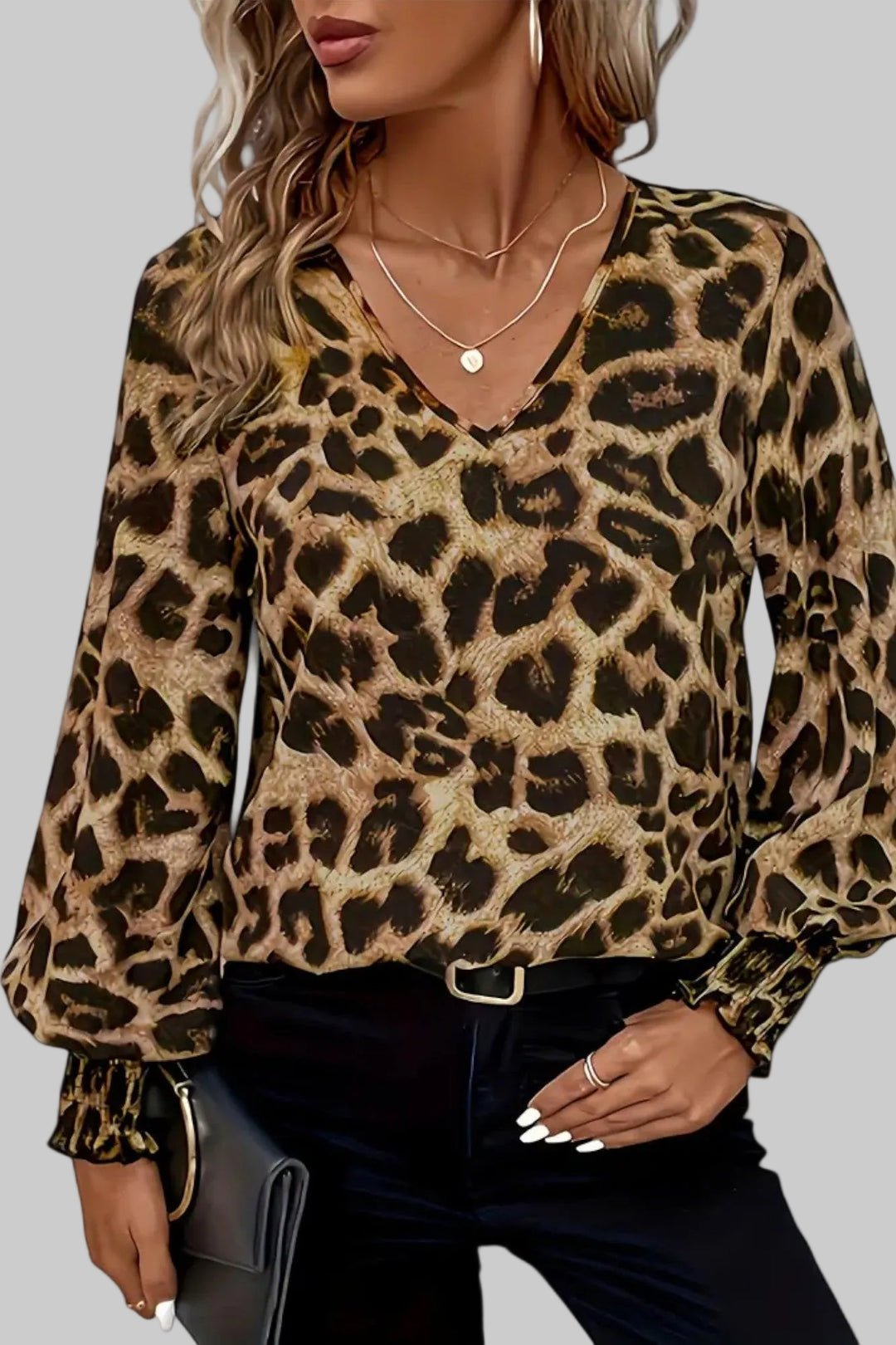 Susana - Stylová leopardí vzorovaná blůza