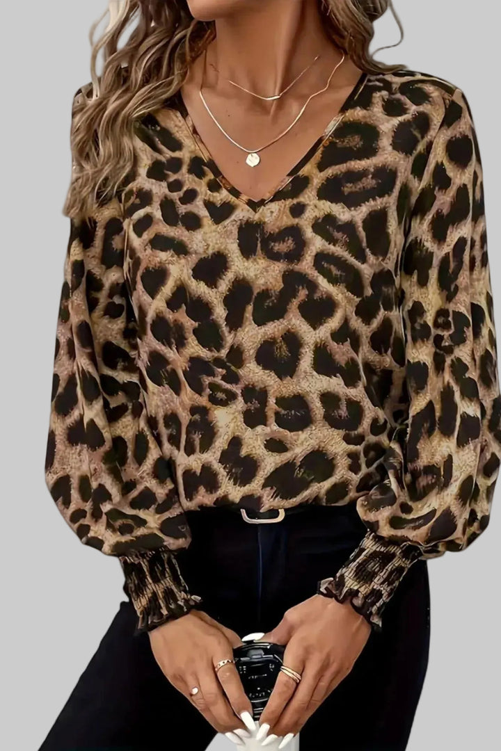 Susana - Stylová leopardí vzorovaná blůza