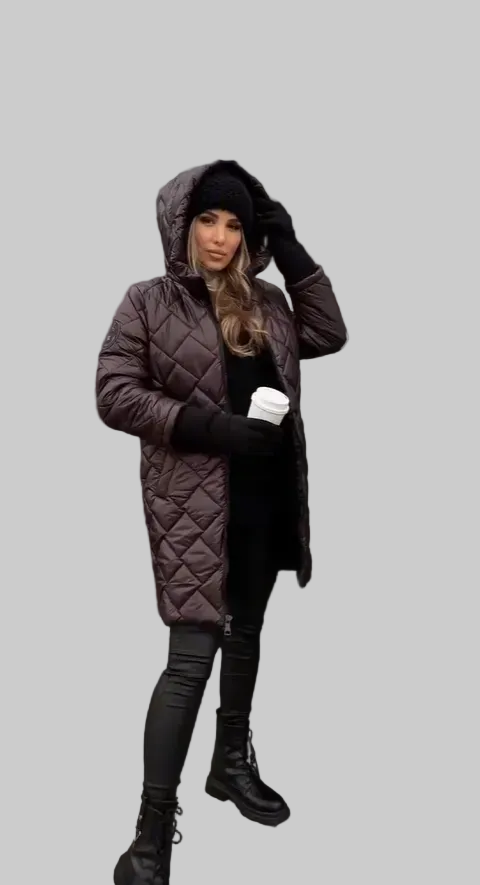 Maison™ | Prošívaná péřová bunda s kapucí