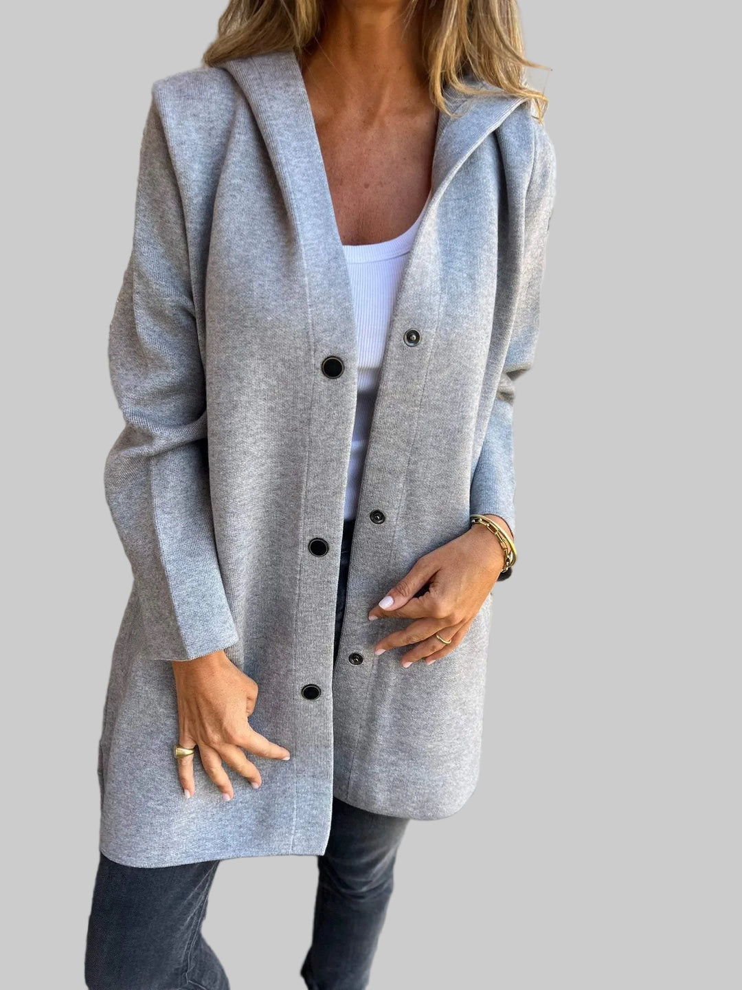 Casual Single Breasted Hooded Jacket