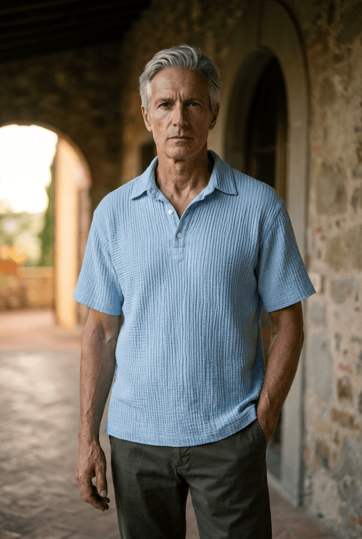Pavel | Žebrované polo tričko Sorrento