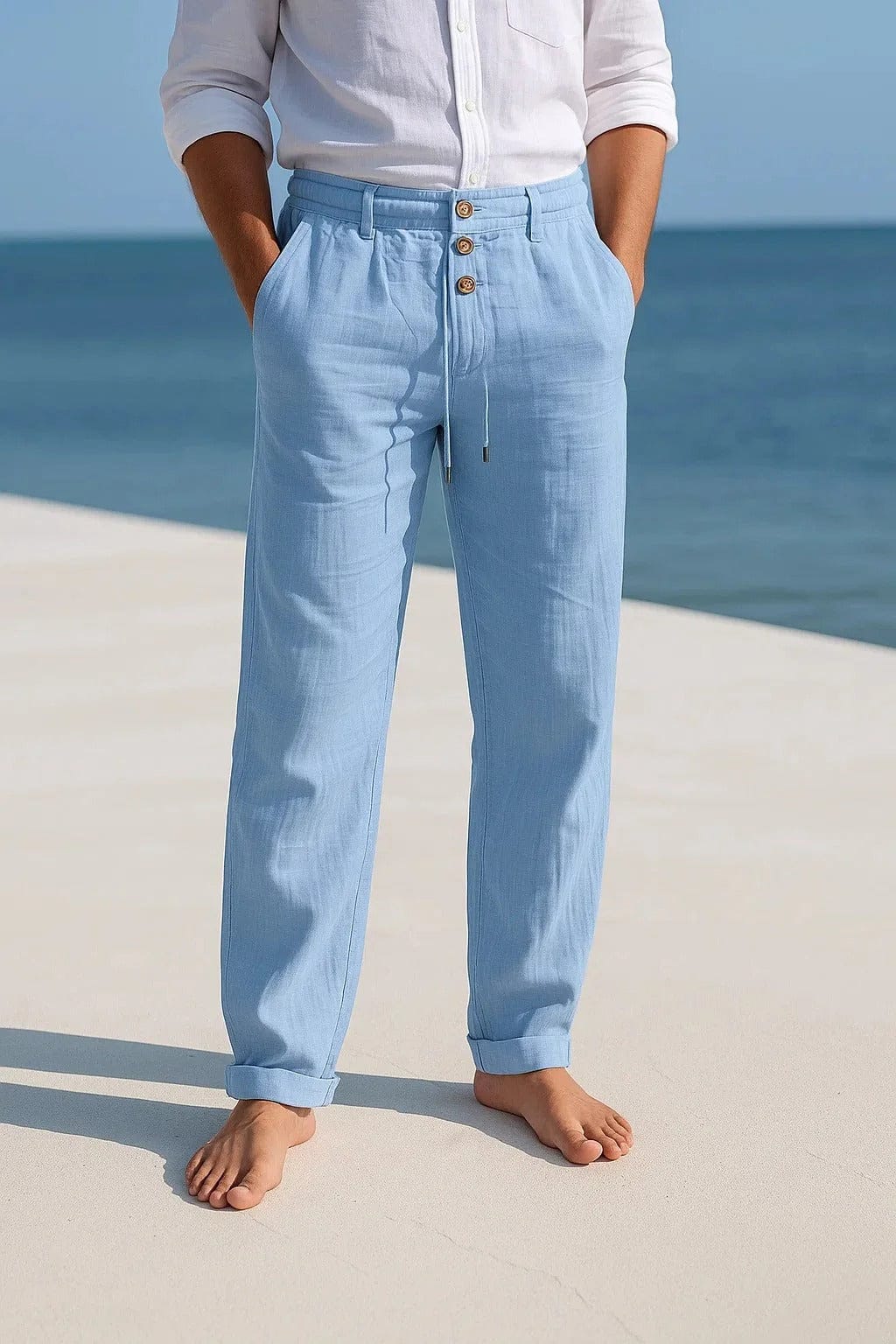 André Ferran Porto Linen Trousers